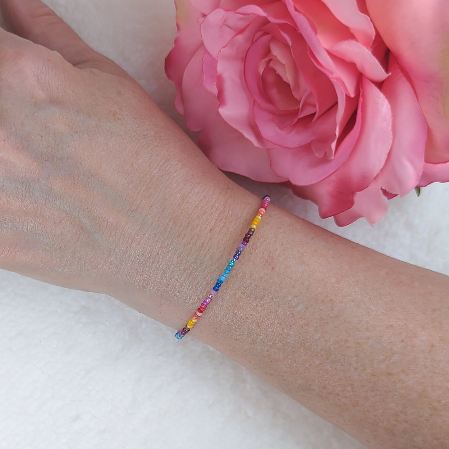 Dainty bracelet - multicolor ombre - creations by cherie