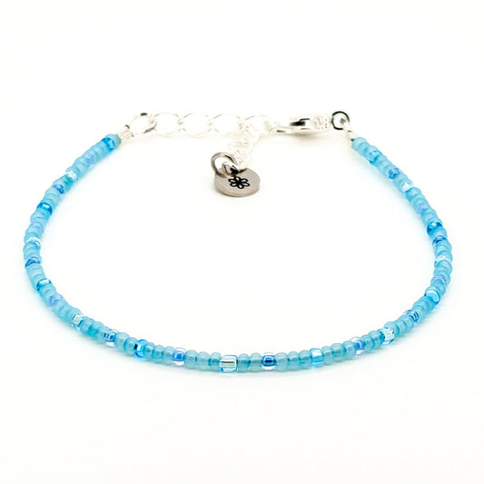 Dainty bracelet - pale blue - creations by cherie