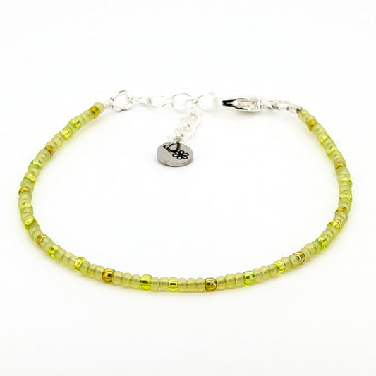 Dainty bracelet - pale green - creations by cherie