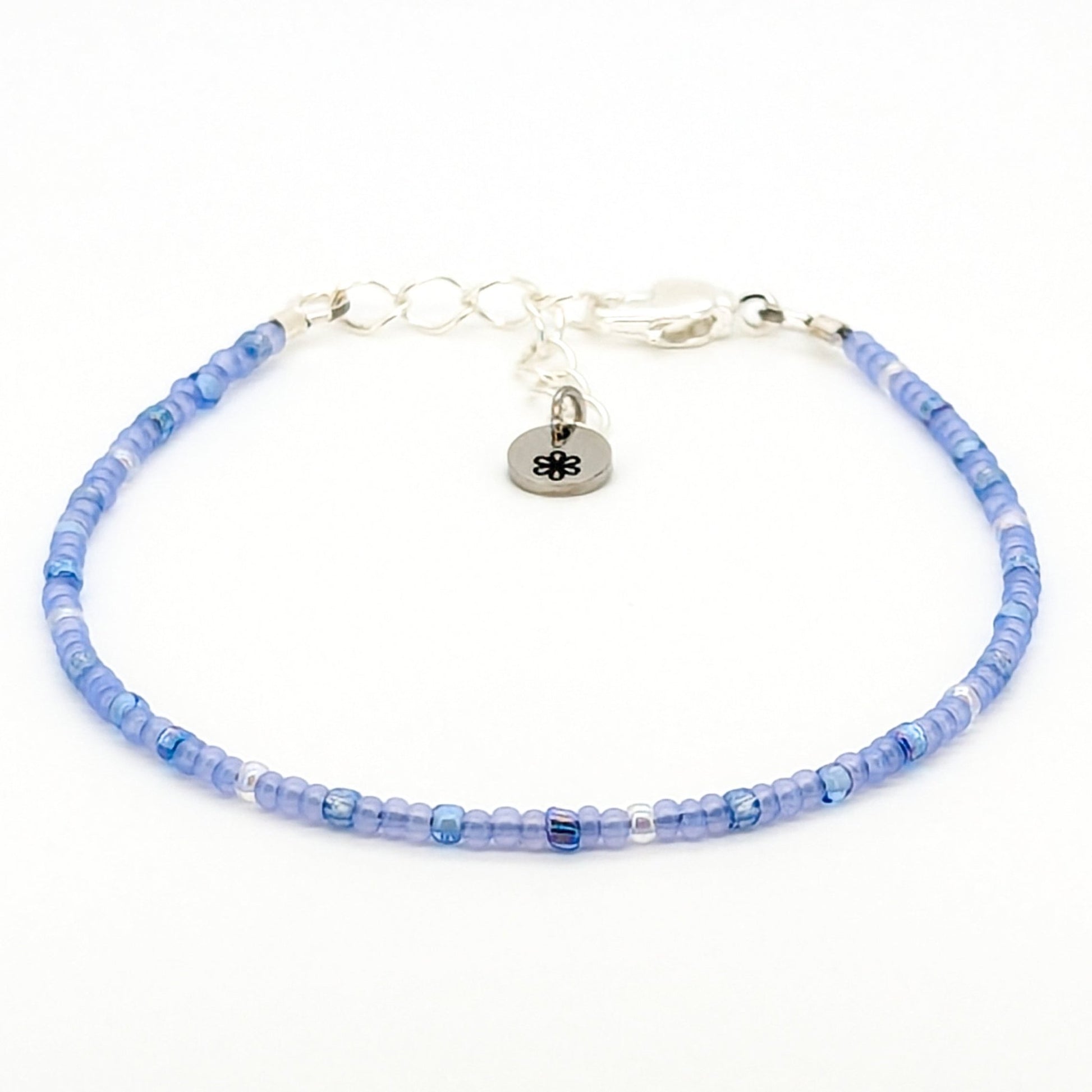 Dainty bracelet - pale periwinkle - creations by cherie