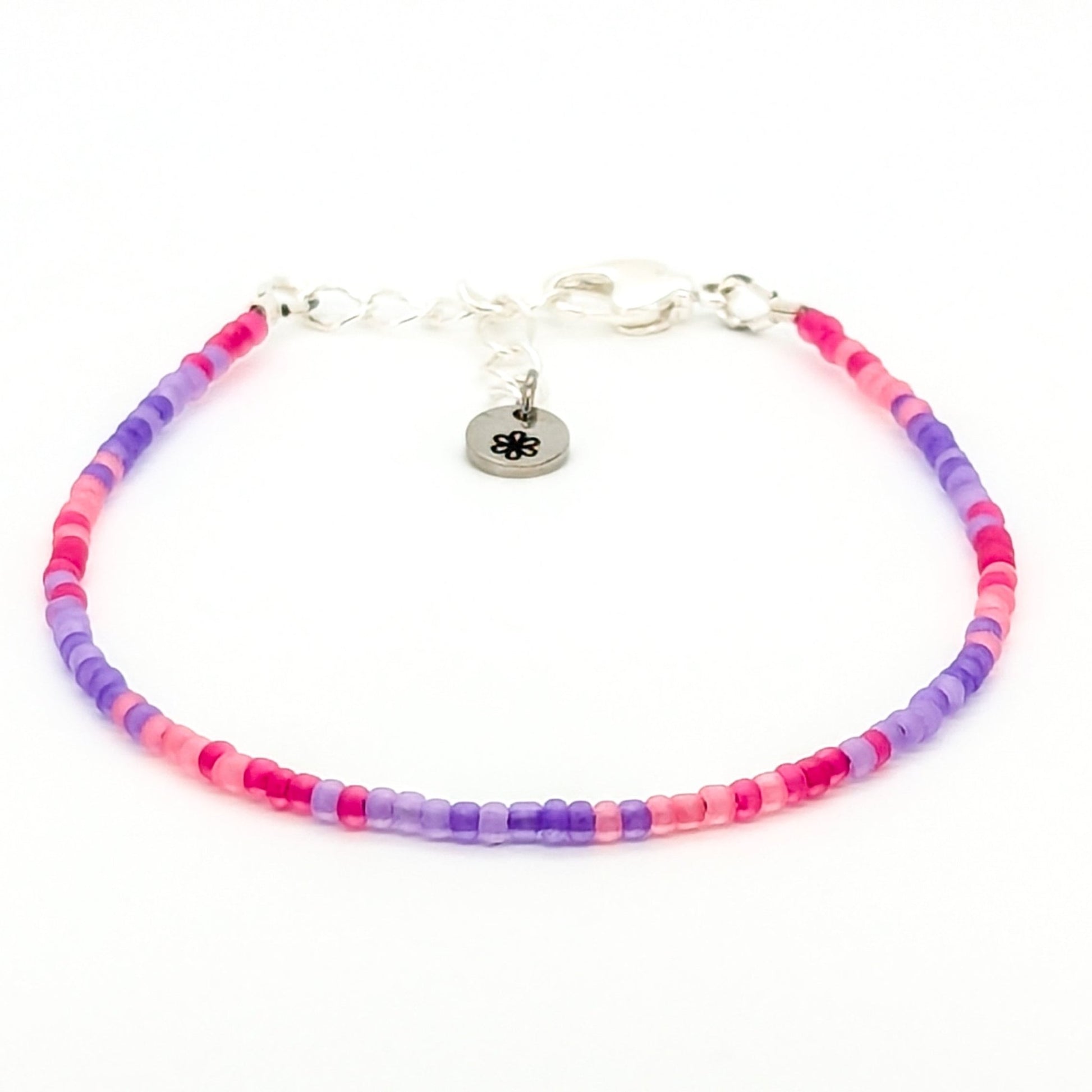 Dainty bracelet - pink and purple ombre - creations by cherie