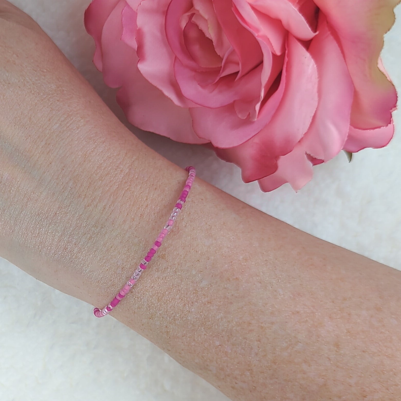 Dainty bracelet - pink ombre - creations by cherie