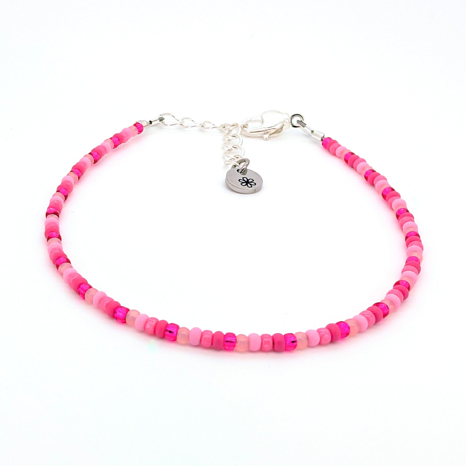 Dainty bracelet - pink pattern - creations by cherie