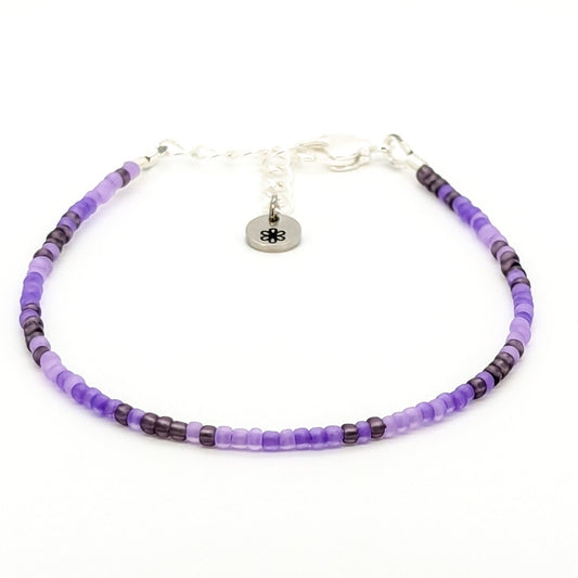 Dainty bracelet - purple ombre - creations by cherie