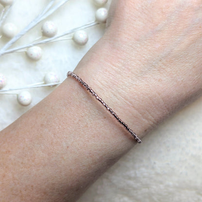 Dainty bracelet - rose gold silver lined - creations by cherie