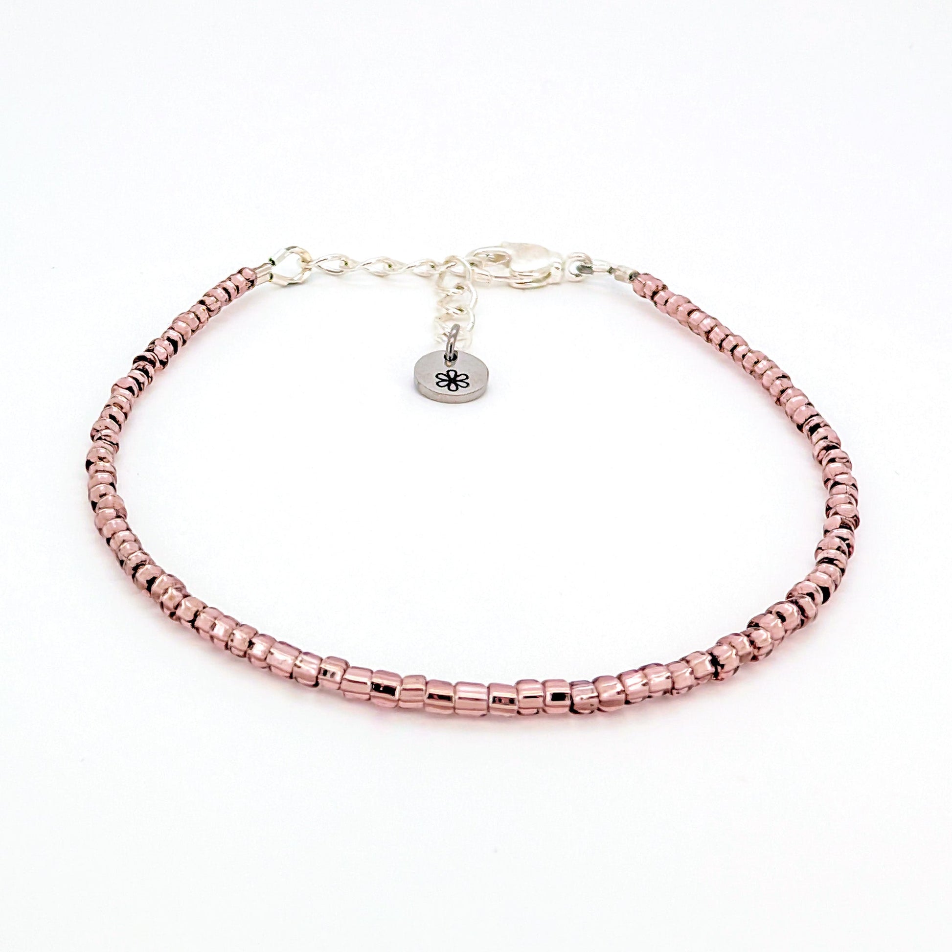 Dainty bracelet - rose gold silver lined - creations by cherie