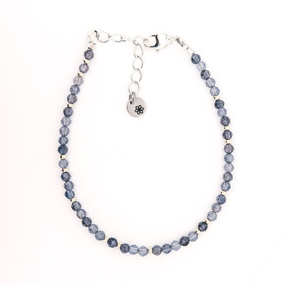 Dainty Gemstone Bracelet - Iolite in Silver - creations by cherie