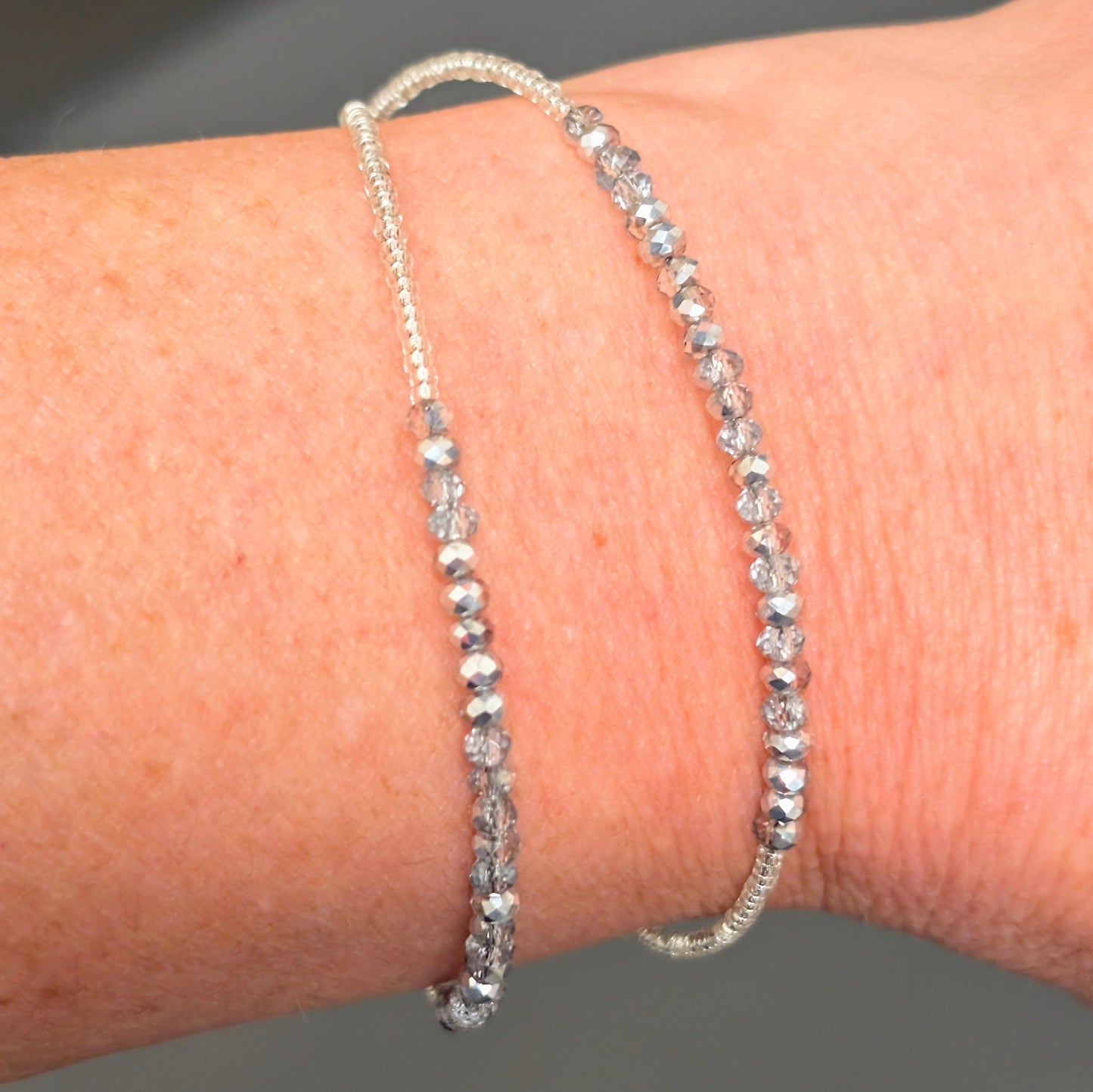 Double Wrap Bracelet - Silver - creations by cherie