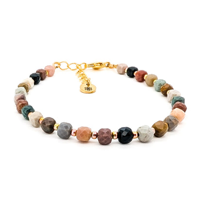 Limited Edition - Autumn Inspired Agate Bracelet Gold - creations by cherie