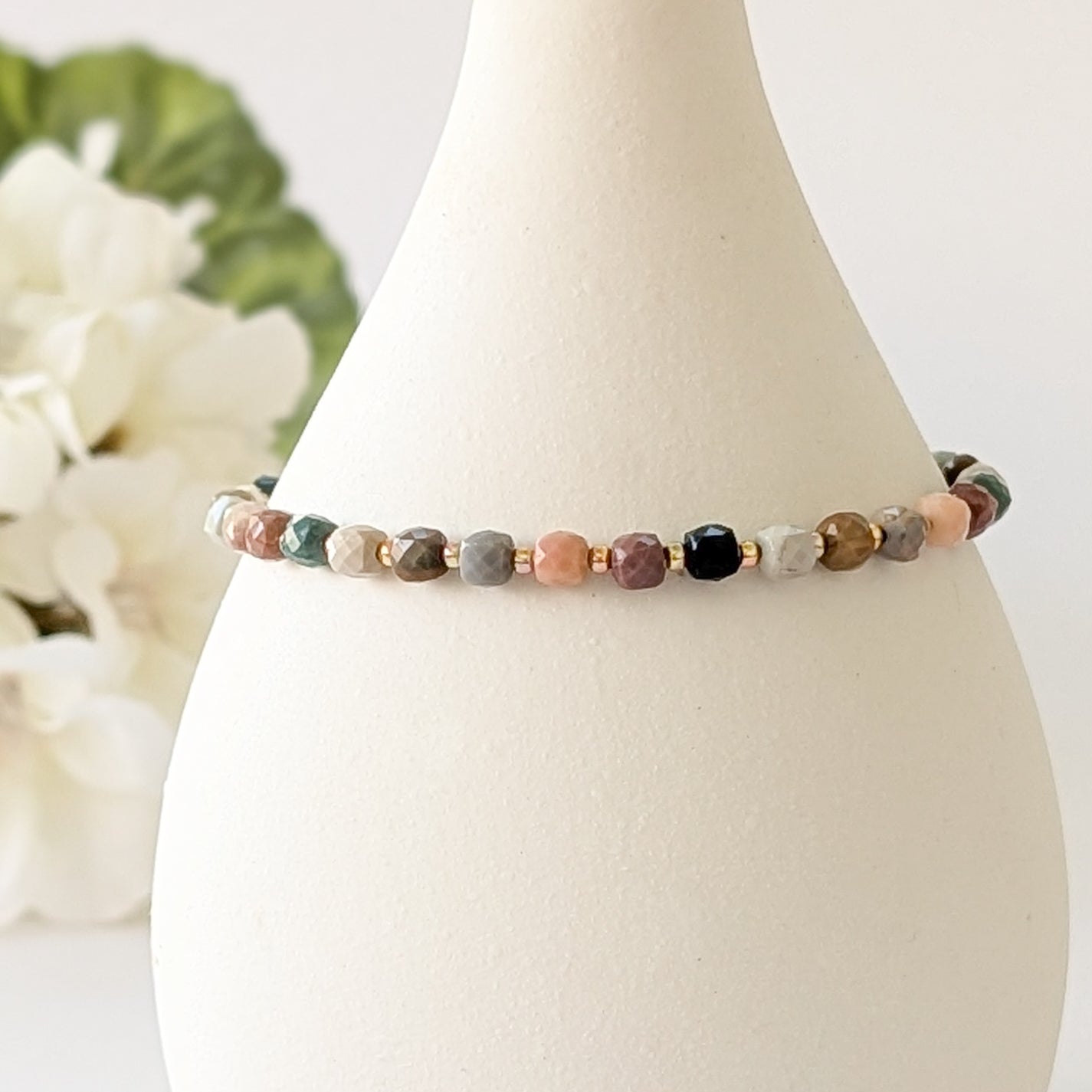 Limited Edition - Autumn Inspired Agate Bracelet Gold - creations by cherie