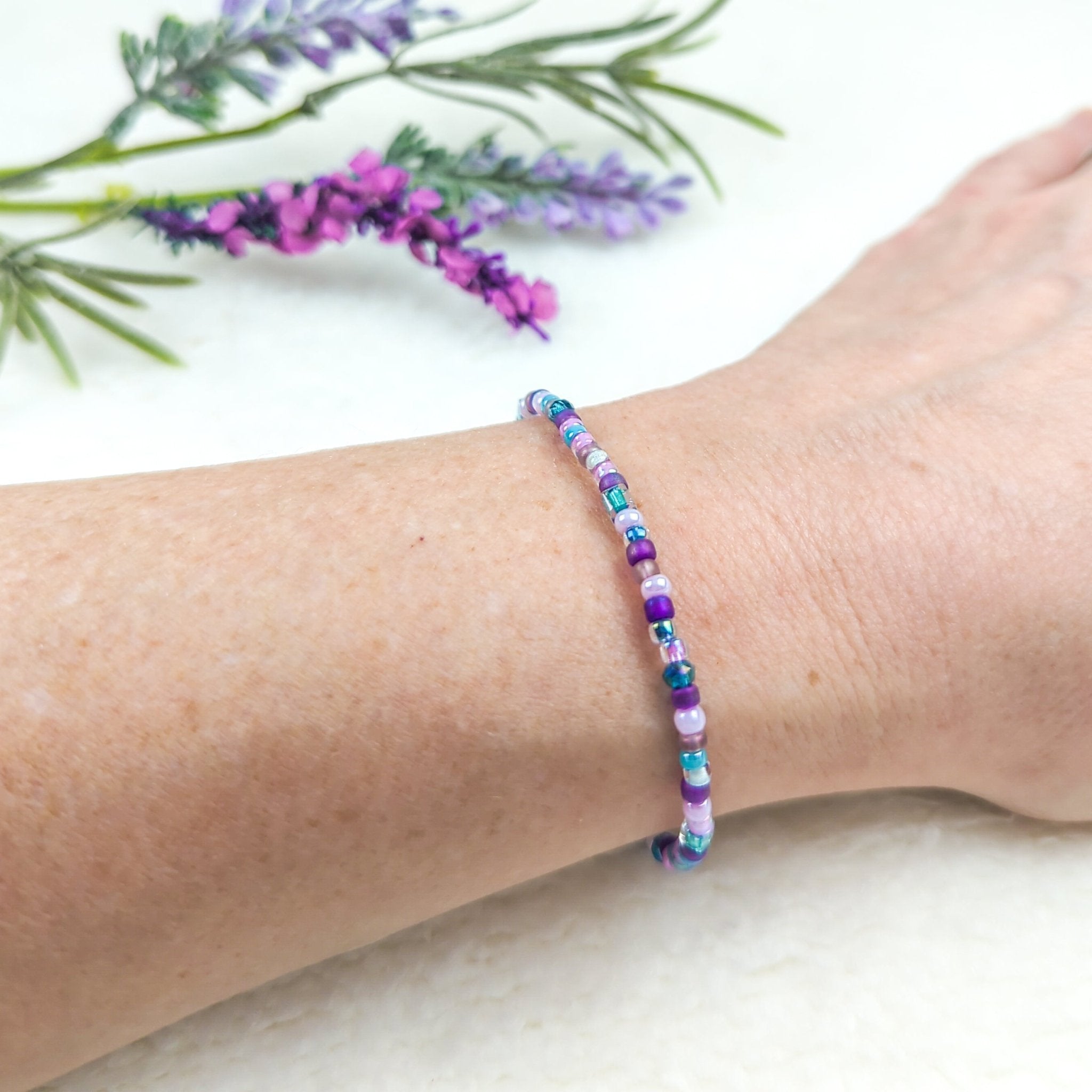 Silvery selling Purple Teal with Bracelet